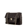 Chanel Timeless jumbo handbag in black quilted leather - 00pp thumbnail