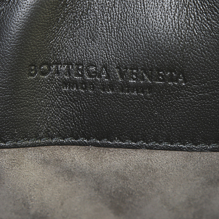 Sac à main Bottega Veneta Olimpia en serpent d'eau jaune et gris - Detail D3