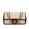 Bolso de mano Chanel Timeless en cuero bicolor negro y beige - 360 thumbnail