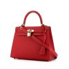Hermes Kelly 25 cm handbag in red Vif epsom leather - 00pp thumbnail