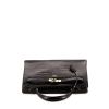 Hermes Kelly 35 cm handbag in black porosus crocodile - 360 Front thumbnail