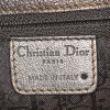 Bolso de mano Dior Gaucho en cuero plateado y marrón y junco color caramelo - Detail D3 thumbnail