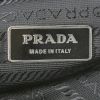 Prada Antic Buckles bag worn on the shoulder or carried in the hand in black leather and black canvas - Detail D3 thumbnail
