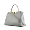 Fendi Peekaboo medium model handbag in grey leather - 00pp thumbnail