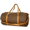 Bolsa de viaje Louis Vuitton en lona Monogram marrón y cuero natural - 00pp thumbnail