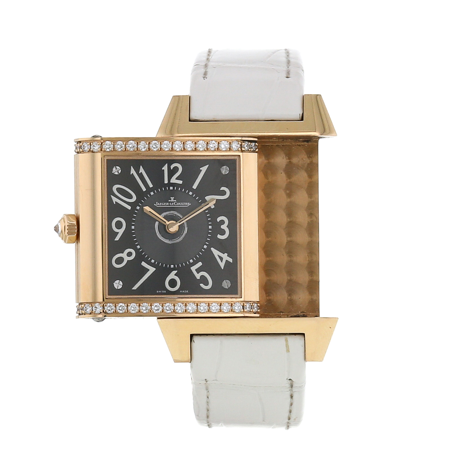 Jaeger-LeCoultre Reverso Squadra Lady watch in pink gold - Detail D2