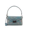 Prada handbag in blue leather - 360 thumbnail