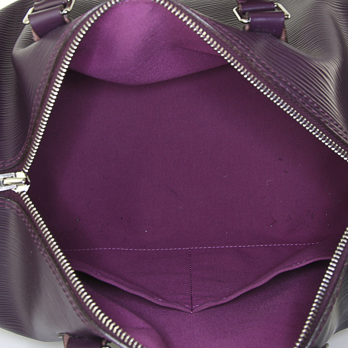 Bolso de mano Louis Vuitton Speedy 35 en cuero Epi violeta - Detail D2
