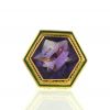 Vintage 1970's ring in yellow gold,  amethyst and enamel - 360 thumbnail