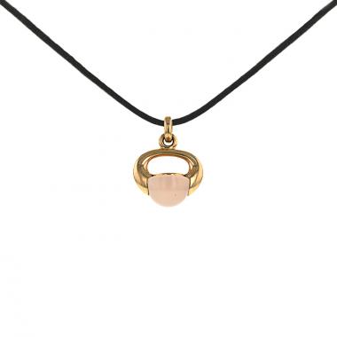 Pendentif Pomellato Luna en or rose et quartz rose