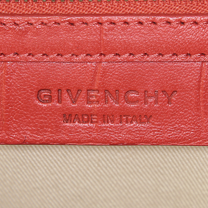 Bolso bandolera Givenchy Shark Petit Modèle en cuero rojo - Detail D3