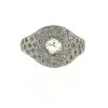 Anello De Beers Talisman in oro bianco,  diamanti e diamante grezzo - 360 thumbnail