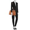 Hermes Kelly 35 cm handbag in brown Swift leather - Detail D2 thumbnail