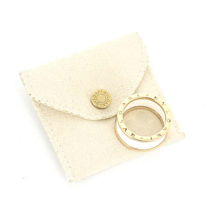 Bulgari B.Zero1 large model ring in pink gold and ceramic - Detail D2