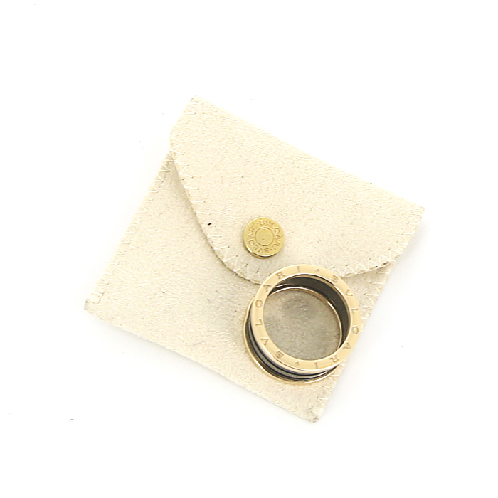 Bulgari B.Zero1 large model ring in pink gold and ceramic - Detail D2