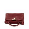 Hermès Kelly, 1993, handbag in burgundy box leather - 360 Front thumbnail