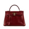 Hermès Kelly, 1993, handbag in burgundy box leather - 360 thumbnail