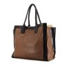 Chloé shopping bag in brown and black leather - 00pp thumbnail