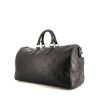 Bolsa de viaje Louis Vuitton Keepall 45 en cuero monogram huella negro - 00pp thumbnail