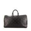 Bolsa de viaje Louis Vuitton Keepall 45 en cuero monogram huella negro - 360 thumbnail