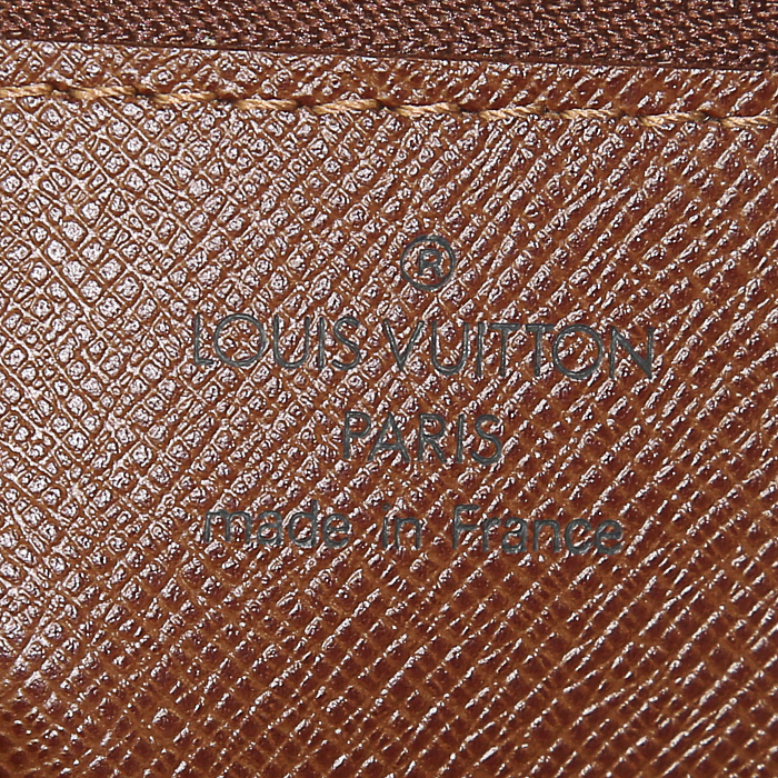 Sac bandoulière Louis Vuitton Trocadéro en toile monogram marron et cuir naturel - Detail D3