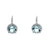 Poiray Fille Cabochon earrings in white gold,  topaz and diamonds - 00pp thumbnail