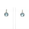 Poiray Fille Cabochon earrings in white gold,  topaz and diamonds - 360 thumbnail