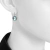 Paire de boucles d'oreilles Poiray Fille Cabochon en or blanc,  topaze bleue et diamants - Detail D1 thumbnail