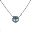 Poiray Fille Cabochon necklace in white gold,  topaz and diamonds - 00pp thumbnail