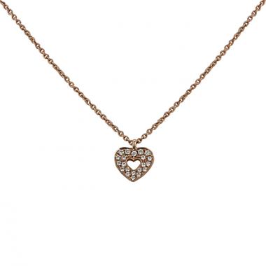 Collar Poiray Coeur Secret en oro rosa y diamantes