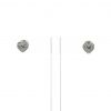 Poiray Coeur Secret small earrings in white gold and diamonds - 360 thumbnail