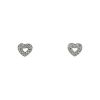 Paire de puces d'oreilles Poiray Coeur Secret en or blanc et diamants - 00pp thumbnail