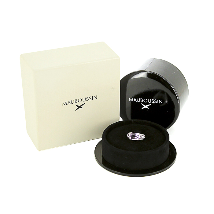 Mauboussin Ma princesse d&#039;Amour ring in white gold,  diamonds and amethysts - Detail D2