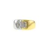 Vintage ring in white gold,  yellow gold and diamonds - 00pp thumbnail
