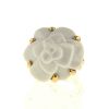 Chanel Camelia medium model ring in yellow gold and agate - 360 thumbnail