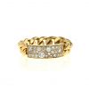 Flexible Dior Gourmette small model ring in yellow gold and diamonds - 360 thumbnail