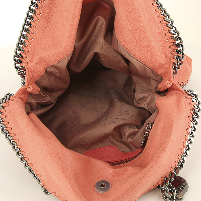 Sac à main Stella McCartney Falabella en toile orange - Detail D2