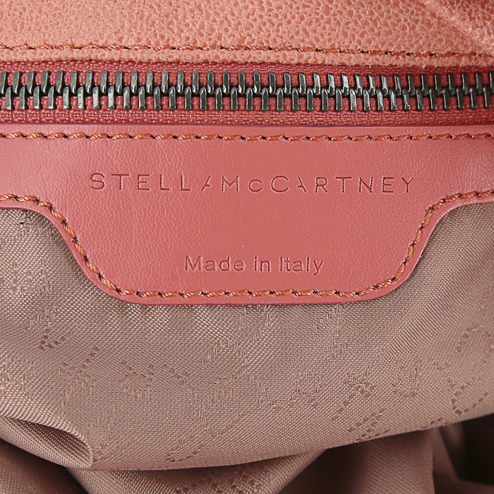 Bolso de mano Stella McCartney Falabella en lona naranja - Detail D3