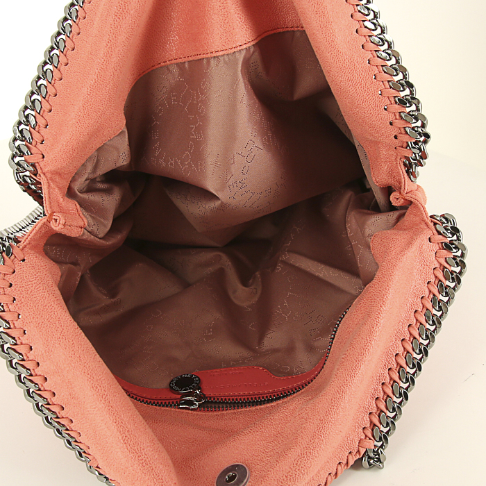 Stella McCartney Falabella handbag in coral canvas - Detail D2