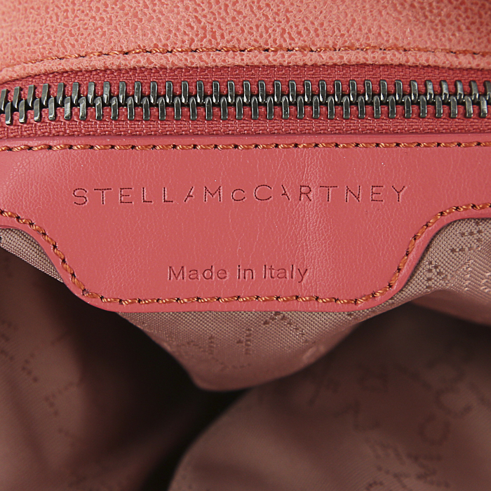 Stella McCartney Falabella handbag in coral canvas - Detail D3