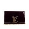 Pochette Louis Vuitton Louise en cuir vernis bordeaux - 360 thumbnail