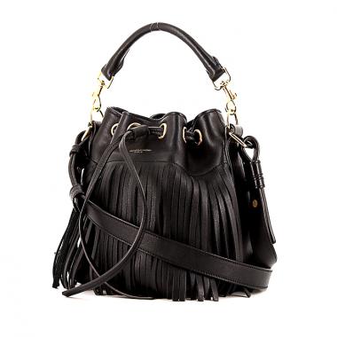 Bolso bandolera Saint Laurent Emmanuelle en cuero negro