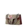 Gucci Dionysus handbag in beige monogram canvas and burgundy suede - 00pp thumbnail