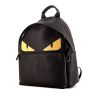 Fendi Bag Bugs backpack in black and yellow grained leather - 00pp thumbnail