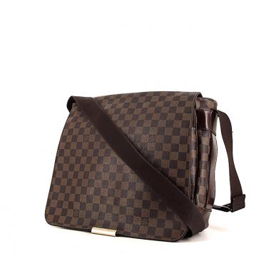 Borsa a tracolla Louis Vuitton Messenger in tela a scacchi marrone e pelle marrone