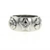 Chanel 3 symboles ring in white gold and diamonds - 360 thumbnail