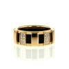 Chaumet Class One medium model ring in yellow gold,  diamonds and rubber - 360 thumbnail