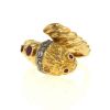 Lalaounis Animal Head ring in yellow gold,  ruby and diamonds - 360 thumbnail
