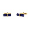 Tiffany & Co pair of cufflinks in yellow gold and lapis-lazuli - 00pp thumbnail