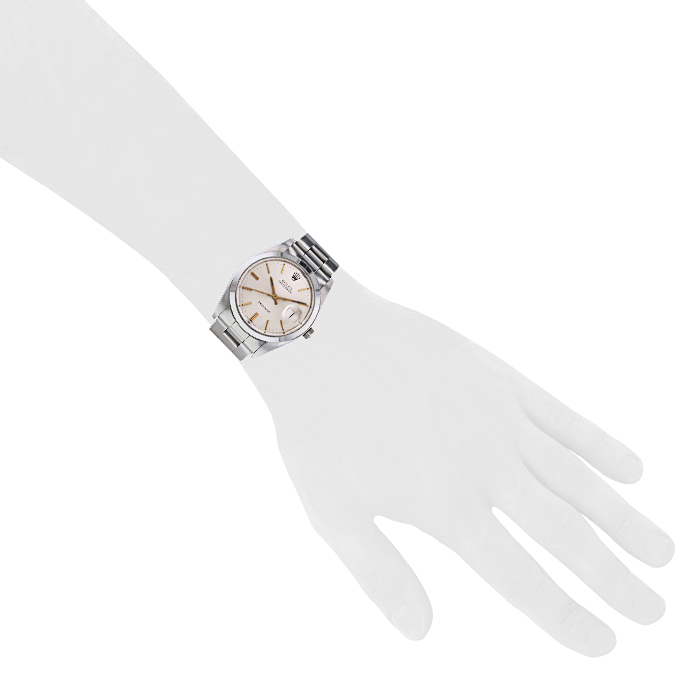 Montre Rolex Oyster Date Precision en acier Ref :  6694 Vers  1977 - Detail D1